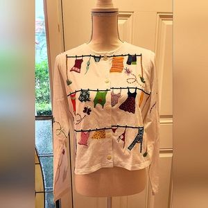 Unique Hand Embroidered 100% Cotton Cardigan